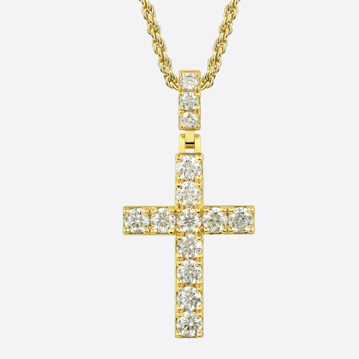 CROSS. | Gold Cross Pendant with Diamonds