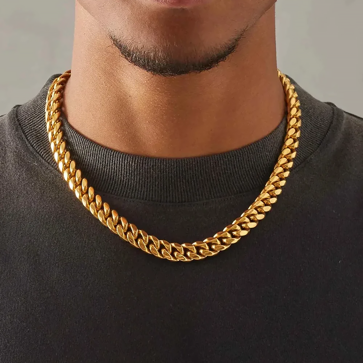 GOLEM. | 12MM Gold Cuban Link Chain 18K