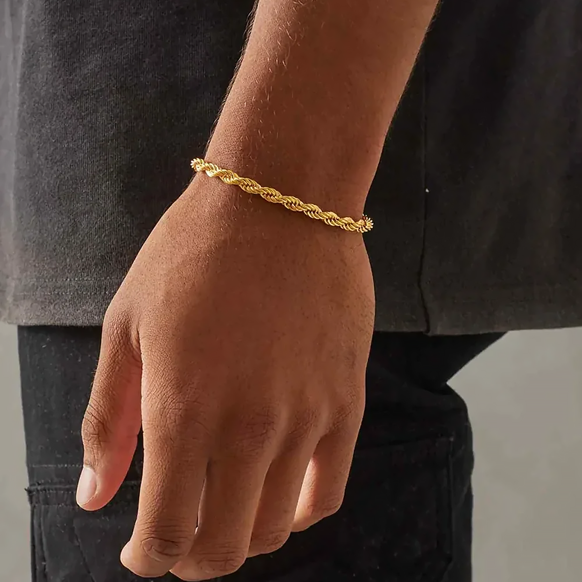 GYBRO. | 5MM Gold Rope Bracelet 18K