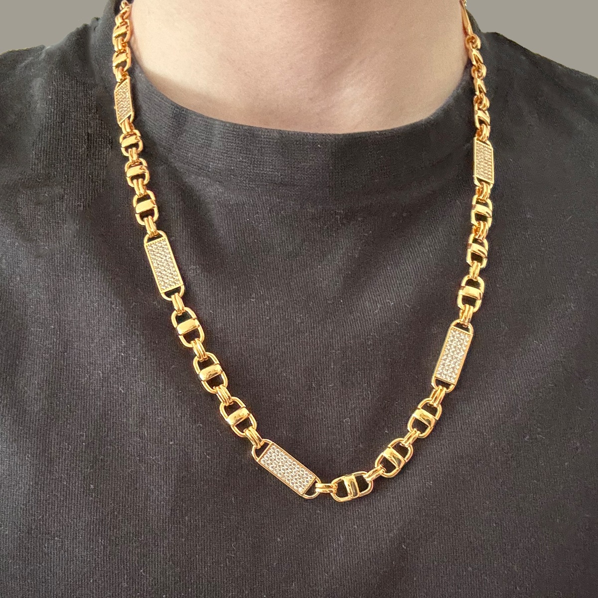 KINGSLI. | 8MM Gold King Chain 18K with Diamonds