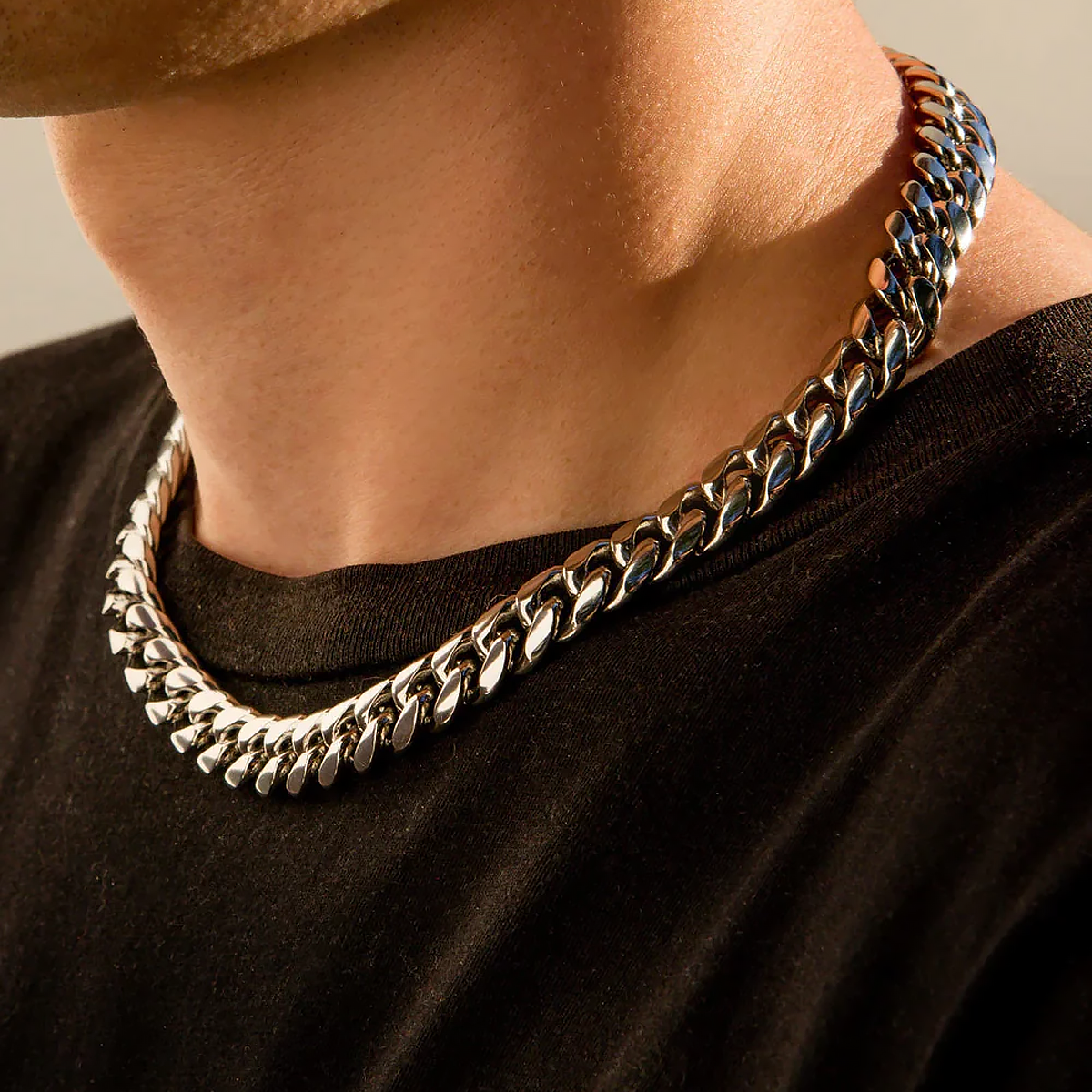 SOLEM. | 12MM Silver Cuban Link Chain