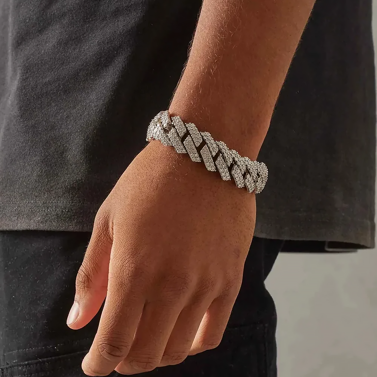 SYMON. | Silver Cuban Link Bracelet 19MM