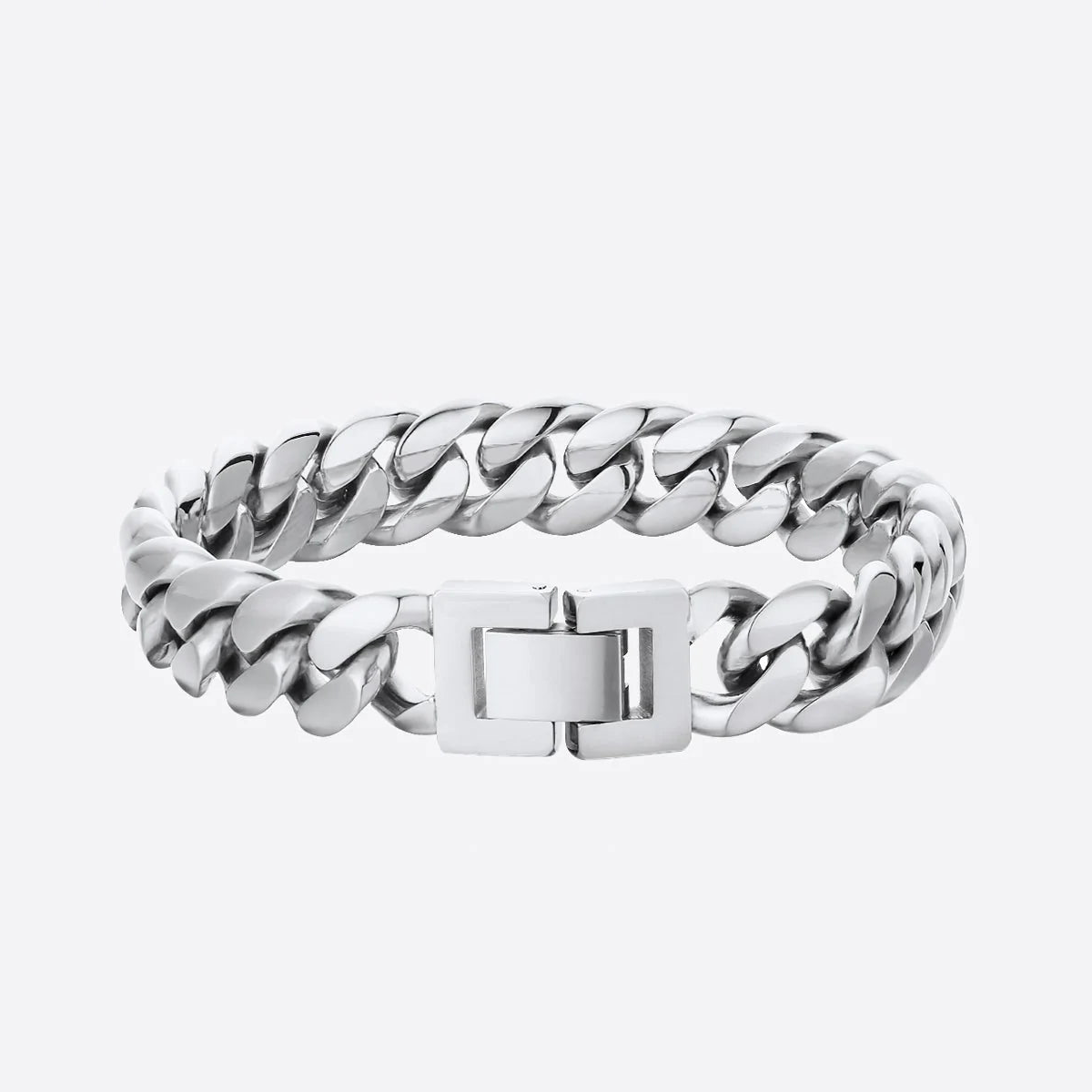 SYTHOS. | 12MM Silver Cuban Link Bracelet